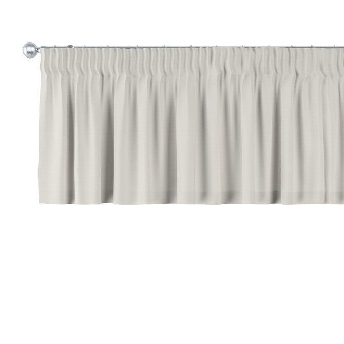Dekoria Krátký závěs na řasící pásce, stříbrošedá, 390 x 40 cm, Cotton Panama, 702-45