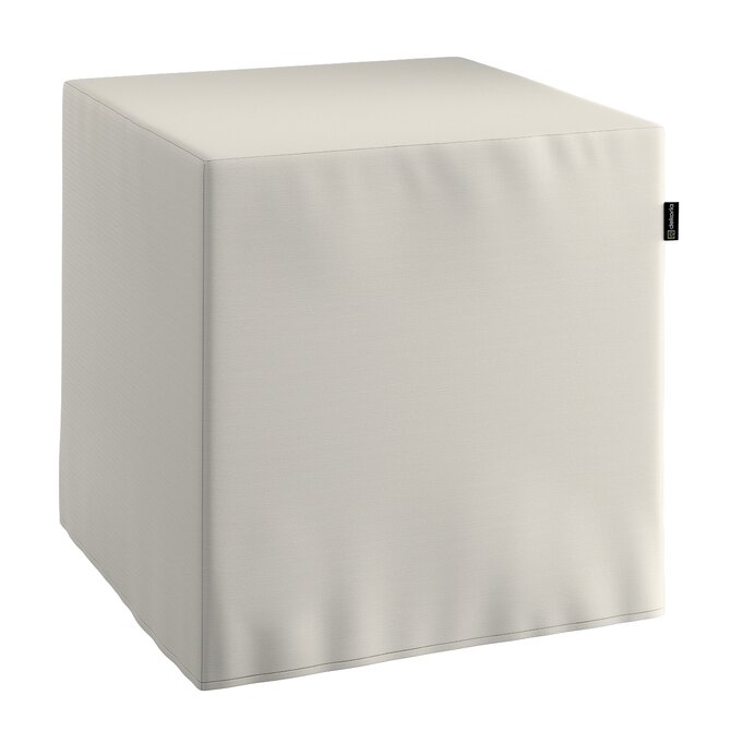 Dekoria Sedák Cube - kostka pevná 40x40x40, stříbrošedá, 40 x 40 x 40 cm, Cotton Panama, 702-45
