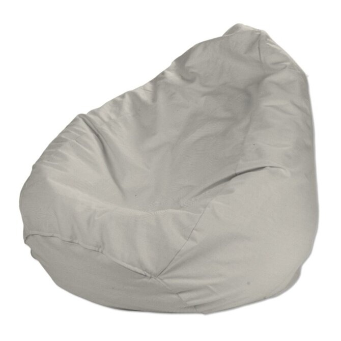 Dekoria Sedací vak s volbou látky - 3 velikosti, stříbrošedá, Ø80 x 115 cm, Cotton Panama, 702-45