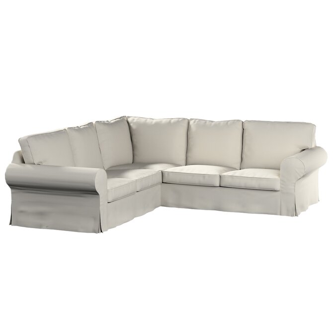 Dekoria Potah na pohovku IKEA  Ektorp rohová, stříbrošedá, pohovka Ektorp rohová, Cotton Panama, 702-45