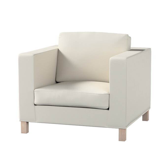 Dekoria Potah na křesko IKEA Karlanda, krátký, stříbrošedá, Potah na křeslo Karlanda, Cotton Panama, 702-45