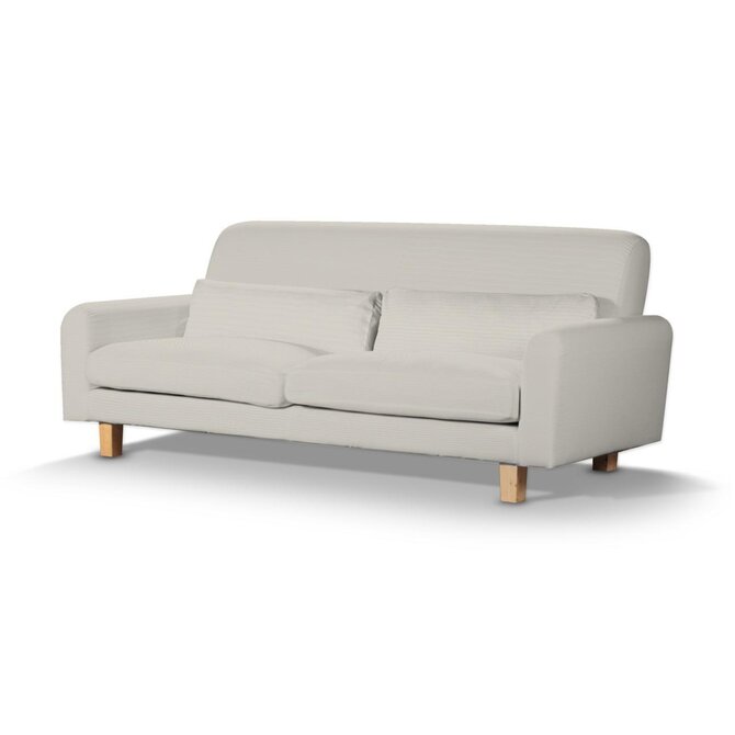 Dekoria Potah na pohovku IKEA Nikkala krátký, stříbrošedá, potah na pohovku Nikkala -krátký, Cotton Panama, 702-45