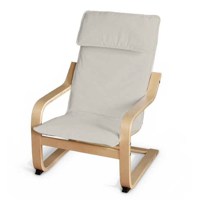 Dekoria Sedák na dětské křeslo IKEA Poäng, stříbrošedá, Poäng - dětské křeslo, Cotton Panama, 702-45