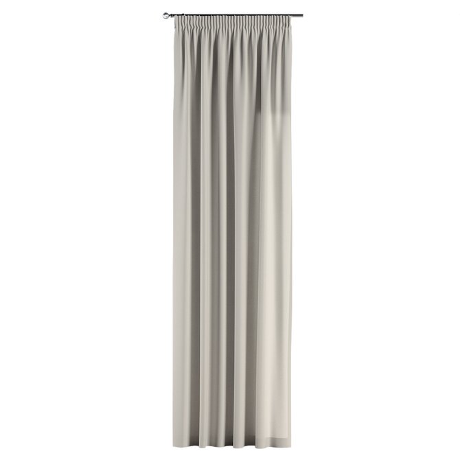 Dekoria Závěs s řasící páskou, stříbrošedá, Cotton Panama, 702-45