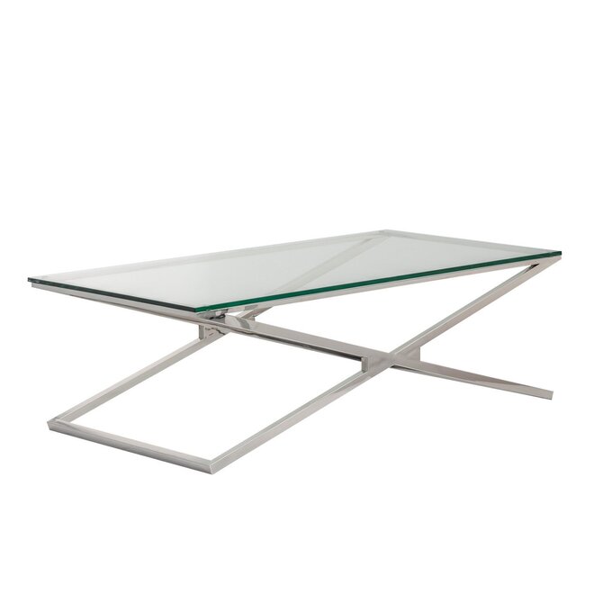 Dekoria Stolek Flavio silver 130x70x41cm, 70 x 130 x 41 cm