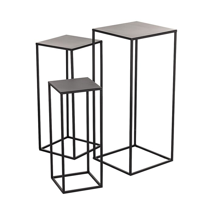 Dekoria Sada stolků Denny 3 ks., 20/25/30 cm x 50/60/70 cm 