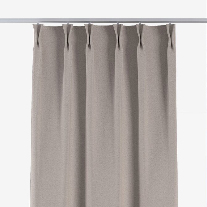 Dekoria Závěs na dvojitých hačcích flex, tmavě béžová, Blackout Soft, 269-25