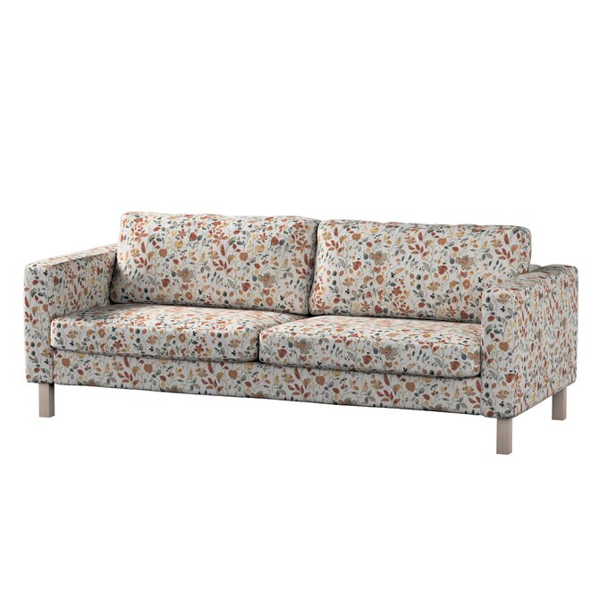 Dekoria Potah na pohovku IKEA Karlstad, 3-místná, rozkládací, oranžovo-zelená, Potah na Karlstad, 3-místná, rozkládací, Cosy Home, 145-12