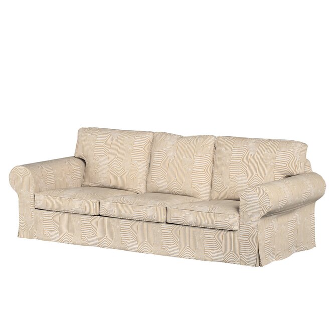 Dekoria Potah na pohovku IKEA  Ektorp 3-místná, nerozkládací, béžová a ecru, pohovka Ektorp 3-místná, nerozkládací, Cosy Home, 144-79
