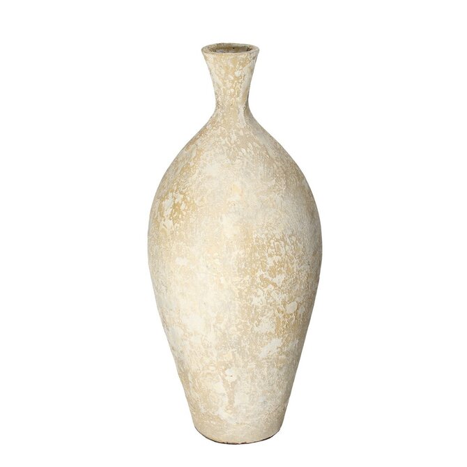 Dekoria Váza Dafni 26x61cm light beige, 26 x 61 cm 