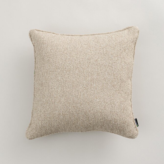 Dekoria Gabi - potah na polštář šňůrka po obvodu, béžová melanž, 45 x 45 cm, Boucle Mist, 145-43