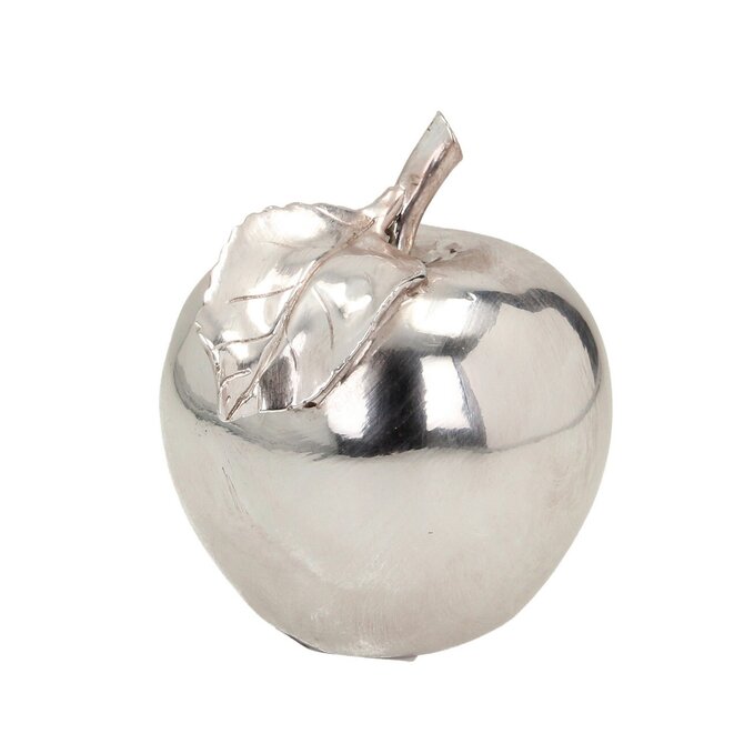 Dekoria Dekorace Silver Apple 12cm, 11 x 11 x 12 cm