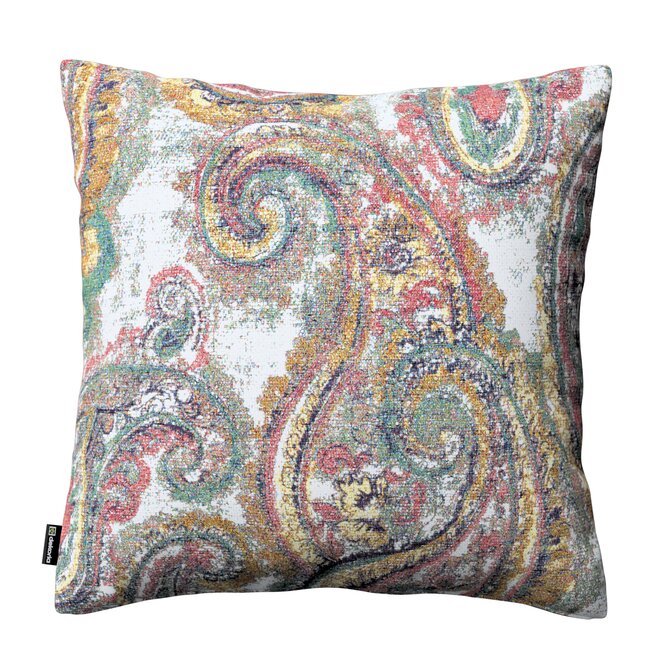 Dekoria Kinga - potah na polštář jednoduchý, červeno-zeleno-žlutá, 43 x 43 cm, Cosy Home, 145-35