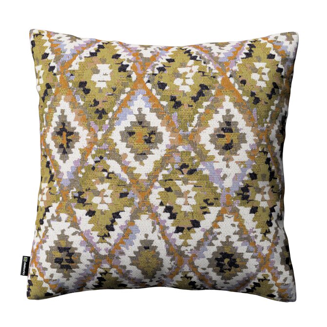 Dekoria Kinga - potah na polštář jednoduchý, béžovo-olivová, 43 x 43 cm, Cosy Home, 145-37