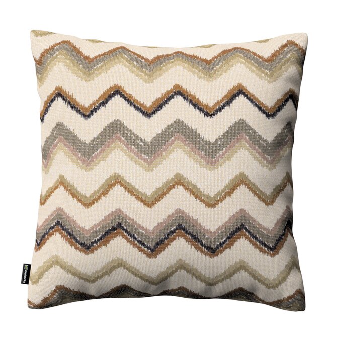 Dekoria Kinga - potah na polštář jednoduchý, béžovo-olivová, 43 x 43 cm, Cosy Home, 145-39