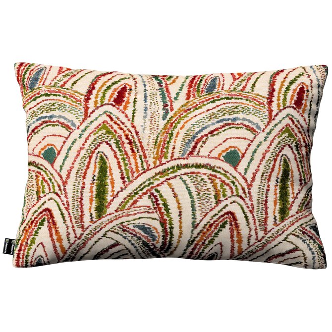 Dekoria Kinga - potah na polštář jednoduchý obdélníkový, červeno-zelená, 60 x 40 cm, Cosy Home, 145-32