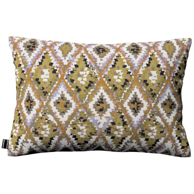 Dekoria Kinga - potah na polštář jednoduchý obdélníkový, béžovo-olivová, 47 x 28 cm, Cosy Home, 145-37