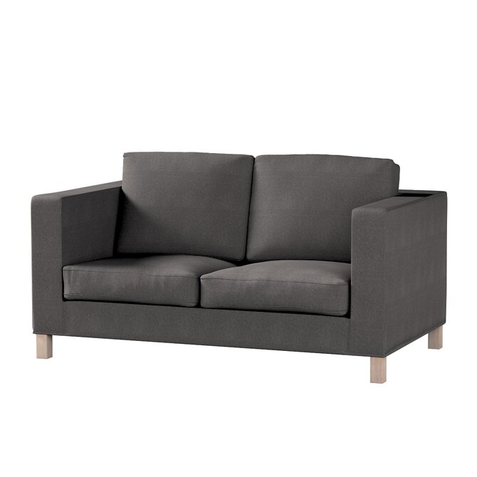 Dekoria Potah na pohovku IKEA  Karlanda 2-místná, krátký, grafitová, pohovka Karlanda 2-místná, Etna, 705-35
