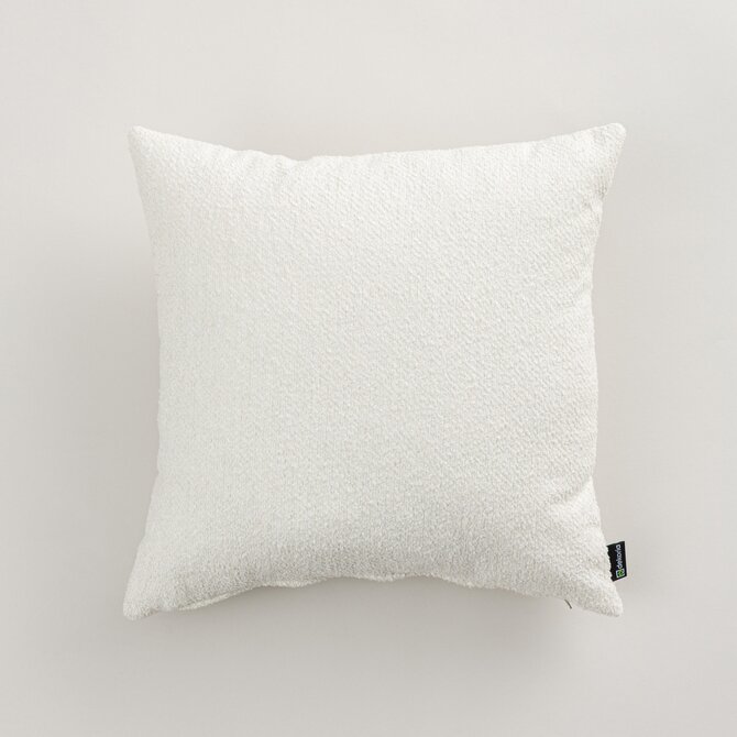 Dekoria Kinga - potah na polštář jednoduchý, bílá, 43 x 43 cm, Boucle Mist, 145-42