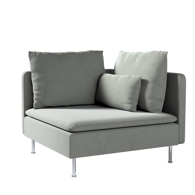 Dekoria Potah na rohový díl Söderhamn, šedá, rohový díl Söderhamn, Living Velvet, 704-58