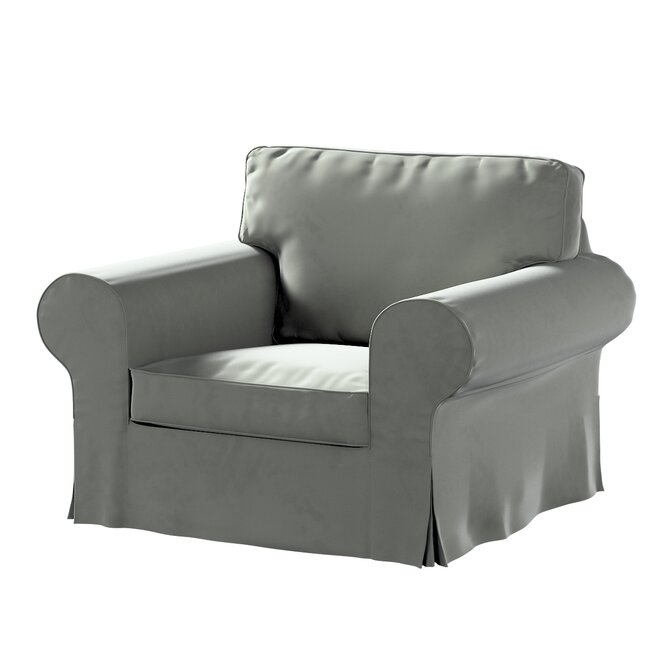 Dekoria Potah na křeslo IKEA Ektorp, šedá, křeslo Ektorp, Living Velvet, 704-58
