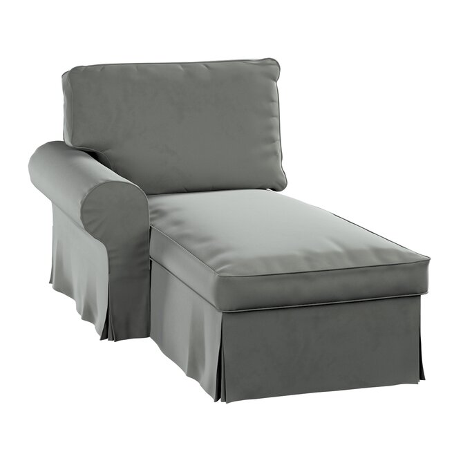 Dekoria Potah na lenošku Ektorp levý, šedá, lenoška Ektorp levá, Living Velvet, 704-58