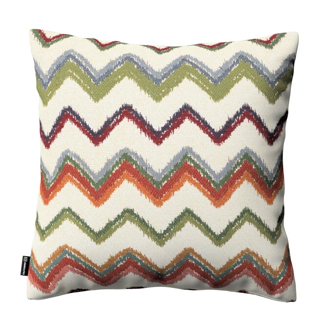 Dekoria Kinga - potah na polštář jednoduchý, červeno-zelená, 50 x 50 cm, Cosy Home, 145-36