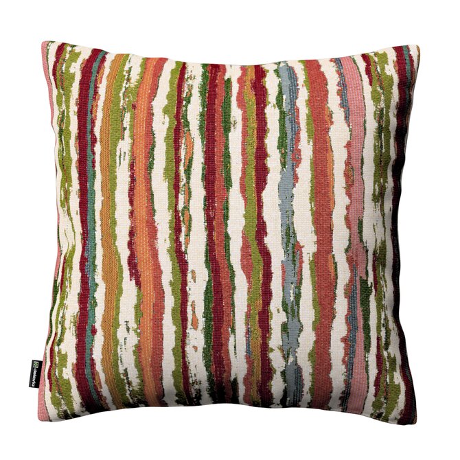 Dekoria Kinga - potah na polštář jednoduchý, červeno-zelená, 50 x 50 cm, Cosy Home, 145-40