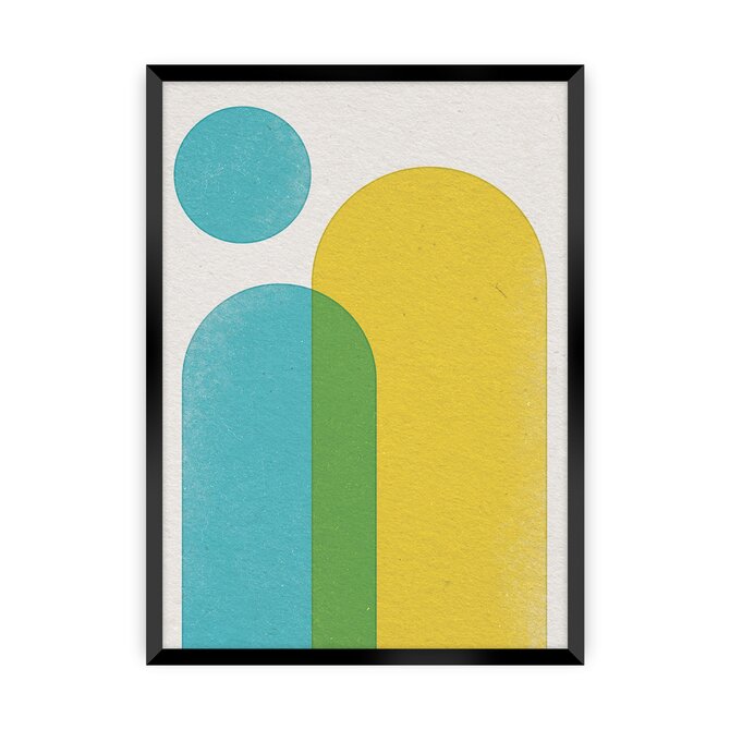 Dekoria Plakát Abstract Shapes II, 30 x 40 cm, Ramka: Czarna