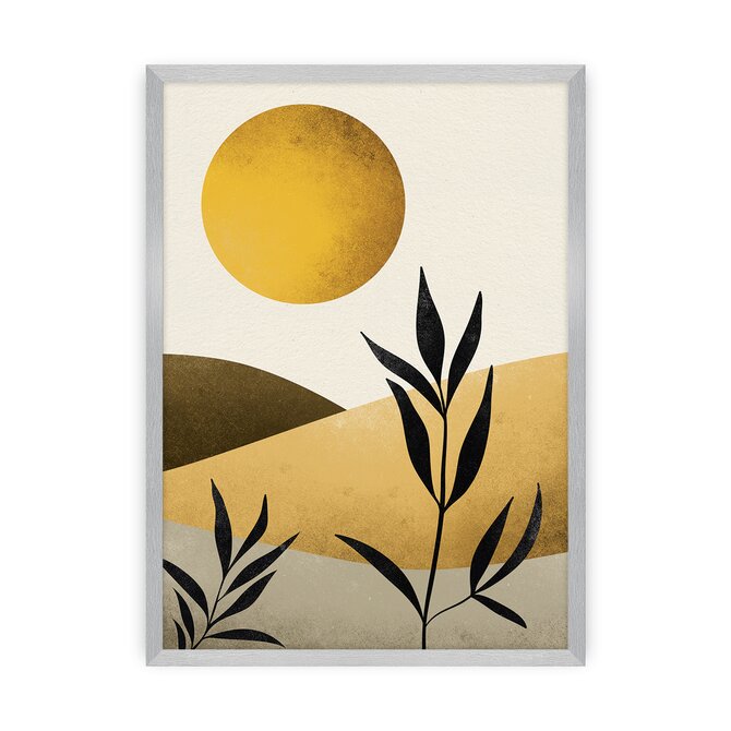 Dekoria Plakát Sand Desert, 70 x 100 cm, Ramka: Srebrna
