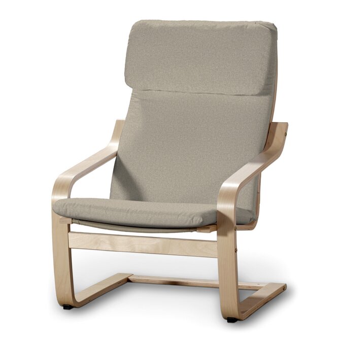 Dekoria Sedák na křeslo IKEA Poäng, šedobežová, kØeslo Poäng, Amsterdam, 704-52