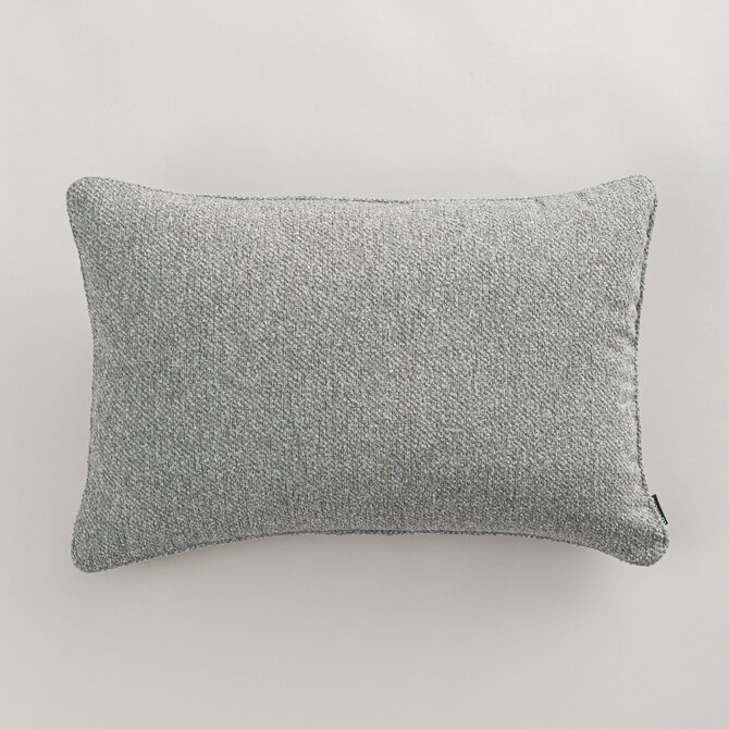 Dekoria Gabi - potah na polštář šňůrka po obvodu obdélníkový, šedá melanž, 60 x 40 cm, Boucle Mist, 145-46