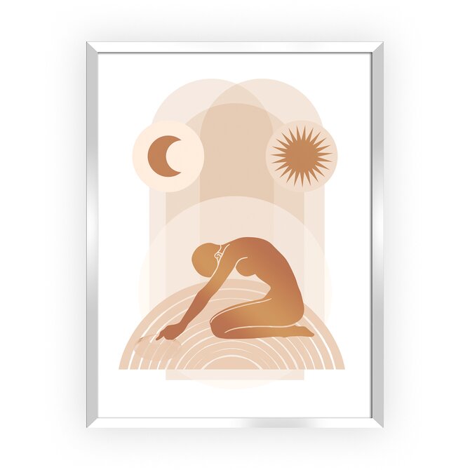 Dekoria Obraz Yoga Figures II 30x40cm copper, 30 x 40 cm