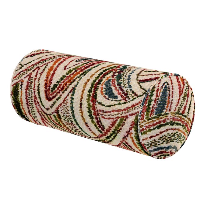 Dekoria Válec jednoduchý hladký, červeno-zelená, Ø 16 x 40 cm, Cosy Home, 145-32