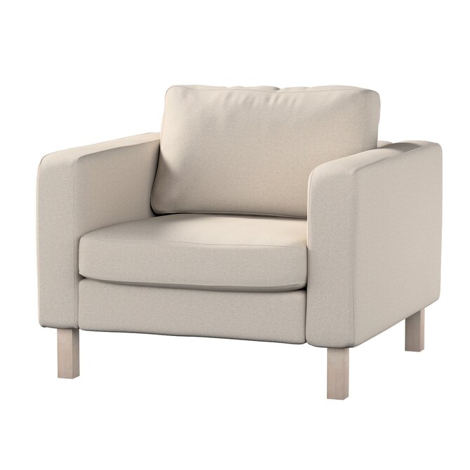 Dekoria Potah na křeslo IKEA Karlstad, krátký, šedá, potah na křeslo Karlstad krátký, Living, 162-42