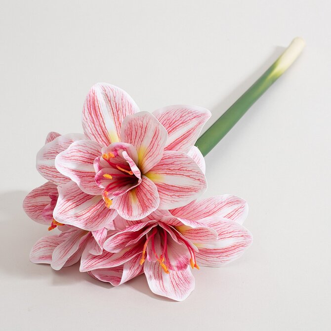 Dekoria Umělá květina Amarylis 62 cm pink, 15x62 cm