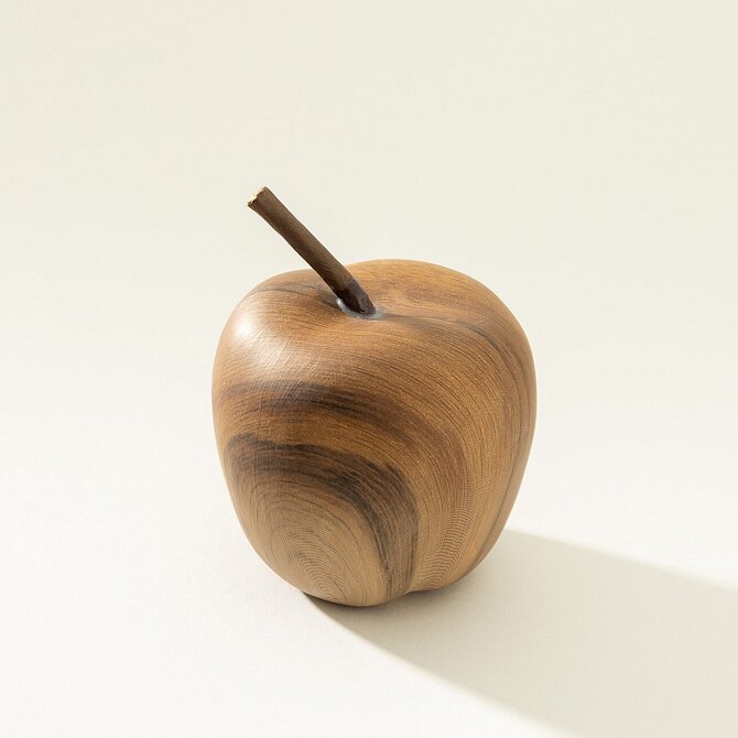 Dekoria Dekorace Wooden Apple II 8 cm, 8x8x10 cm