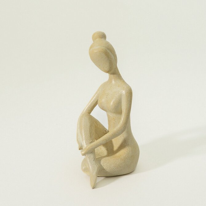 Dekoria Figurka jogínky Asana I 6x6x10 cm, 6x6x10 cm