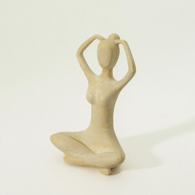 Dekoria Figurka jogínky Asana III 6x6x10 cm, 6x6x10 cm