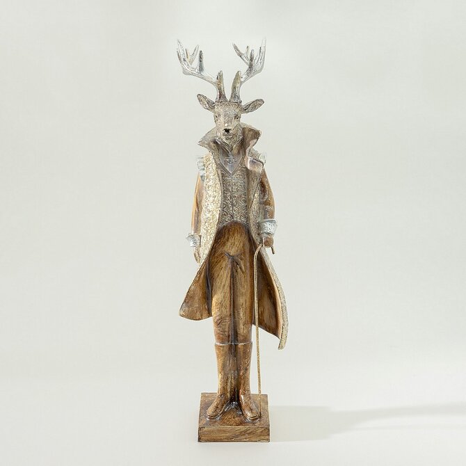 Dekoria Dekorativní figurka Gentleman Deer 30x9x69 cm, 17x17x61 cm