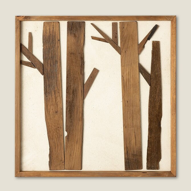 Dekoria Obraz Wooden Forest 62x62 cm, 62x4x62 cm