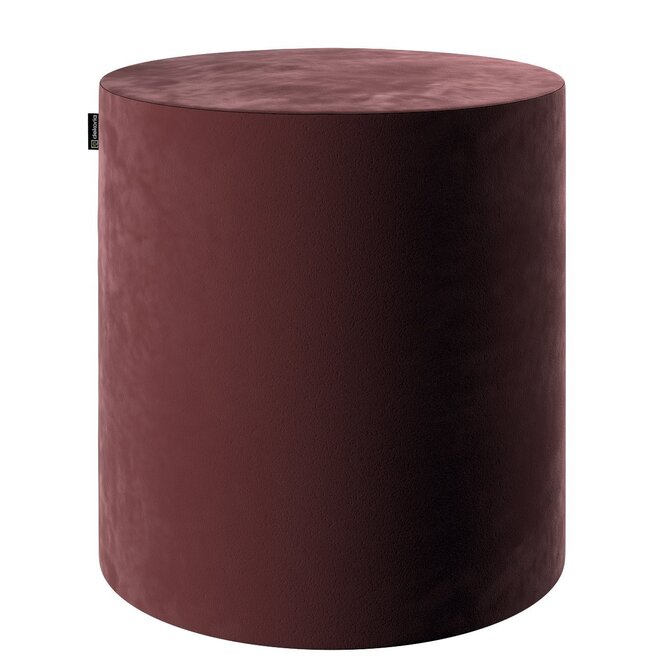 Dekoria Sedák Barrel- válec pevný,  d40cm, výška 40cm, bordó, ø40 cm x 40 cm, Velvet, 704-37