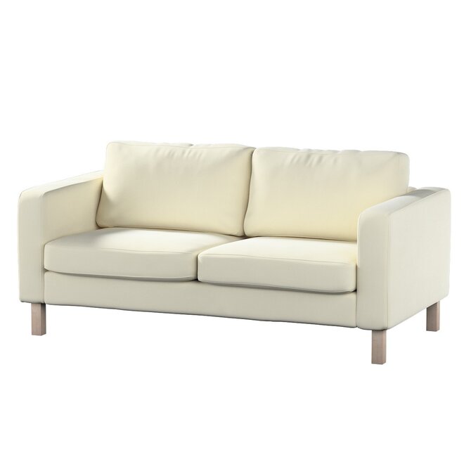 Dekoria Potah na pohovku IKEA  Karlstad 2-místná, nerozkládací, krátký, smetanově bílá, pohovka Karlstad 2-místná, Velvet, 704-36