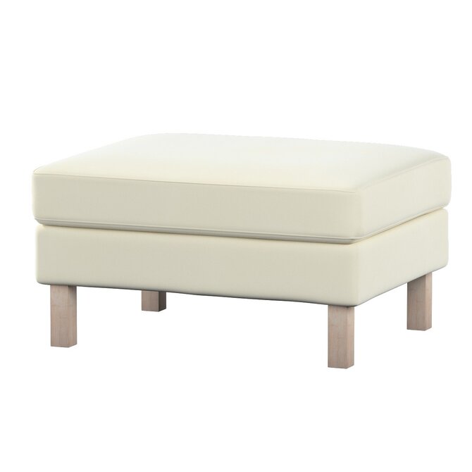 Dekoria Potah na podnožku IKEA Karlstad, smetanově bílá, potah na podnožku Karlstad, Velvet, 704-36