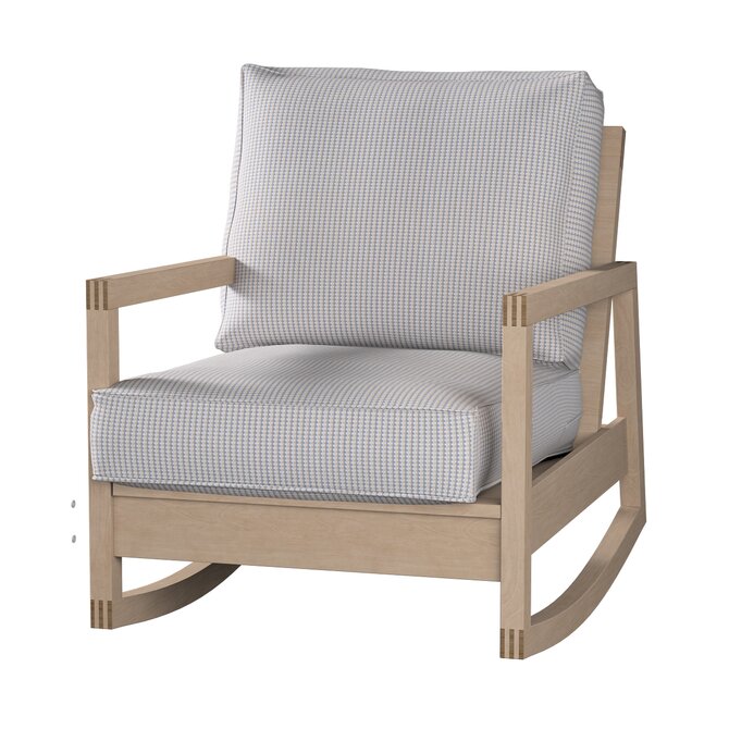 Dekoria Potah na křeslo IKEA Lillberg, béžová a modrá, kØeslo Lillberg, Living II, 162-23