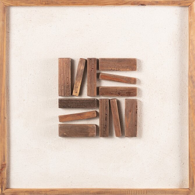 Dekoria Obraz Esenia Wood 62x62cm, 62 x 5 x 62 cm