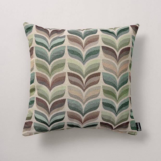 Dekoria Kinga - potah na polštář jednoduchý, zeleno-béžová, 50 x 50 cm, Intenso Premium, 144-17