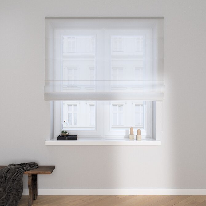 Dekoria Římská roleta Capri, bílá, Delicate Premium, 144-57