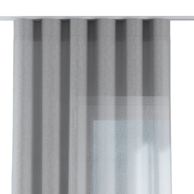 Dekoria Závěs na řasící pásce wave, světle šedá, Sensuale Premium, 144-39