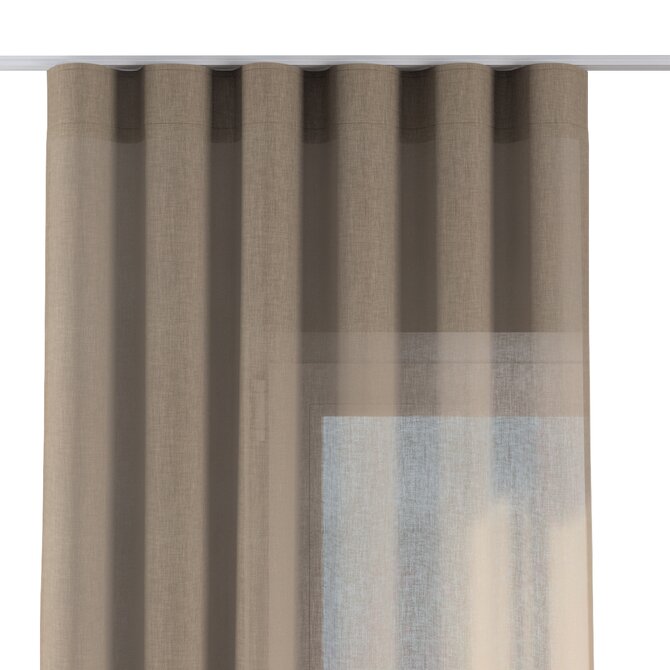 Dekoria Závěs na řasící pásce wave, béžová, Sensuale Premium, 144-40